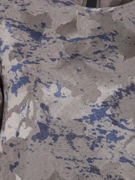 Rochie maxi Uma Wang cu imprimeu abstract din jacard gri