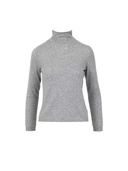 Sweter z golfem Gran Sasso wełniany szary