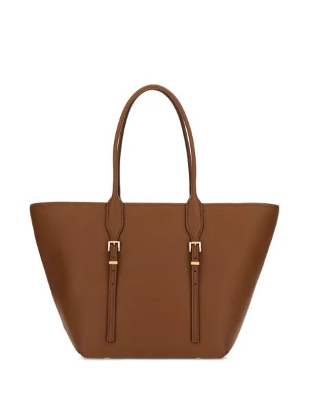 Bőr csatos kézitáska Michael Michael Kors barna