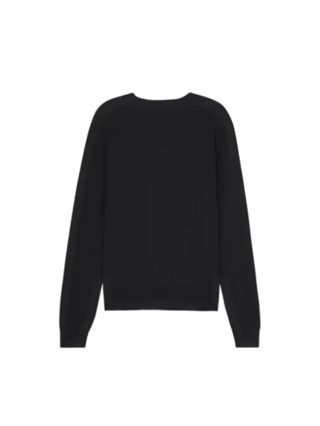 Sweter Maison Kitsune wełniany czarny