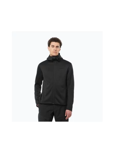 Кофта трекінгова Salomon Essential Midwarm Hd deep black чорна