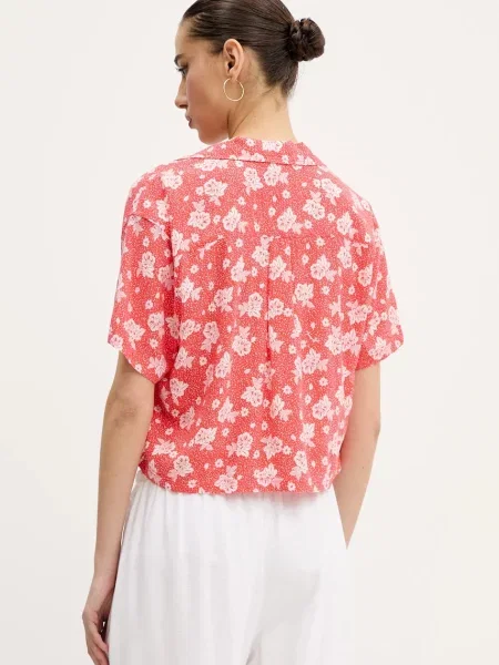 Košile Tommy Jeans relaxed s klasickým límcem oranžová