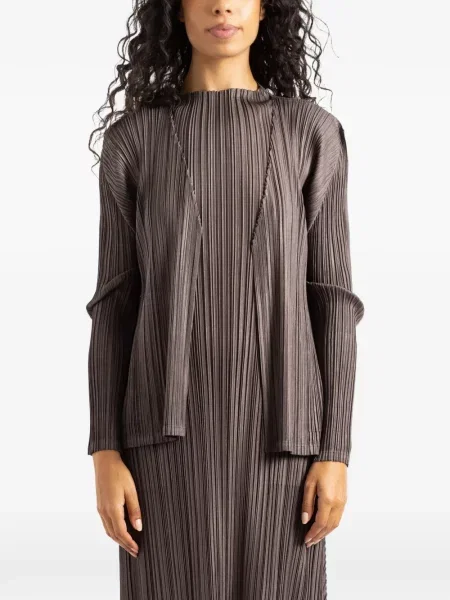 Cardigan Pleats Please Issey Miyake gri