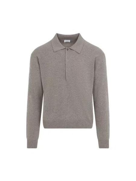 Koszulka polo Saint Laurent wełniana beżowa