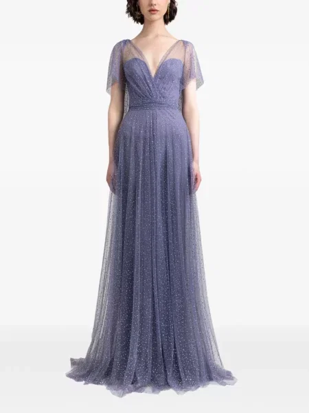 Rochie Gemy Maalouf drapată cu mărgele violet