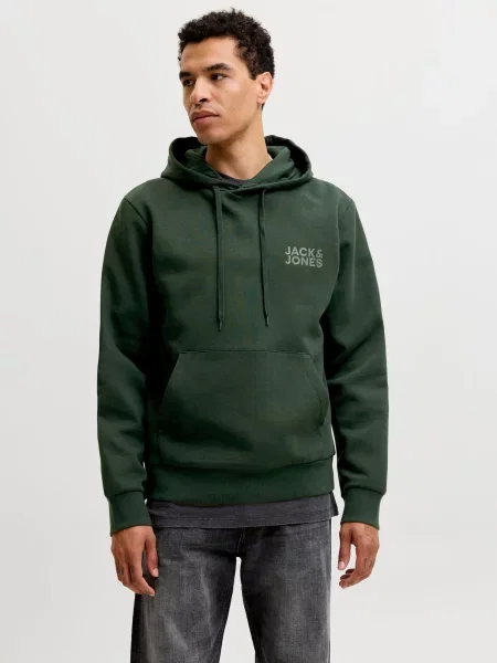 JACK & JONES Mikina nefritová / jedľová