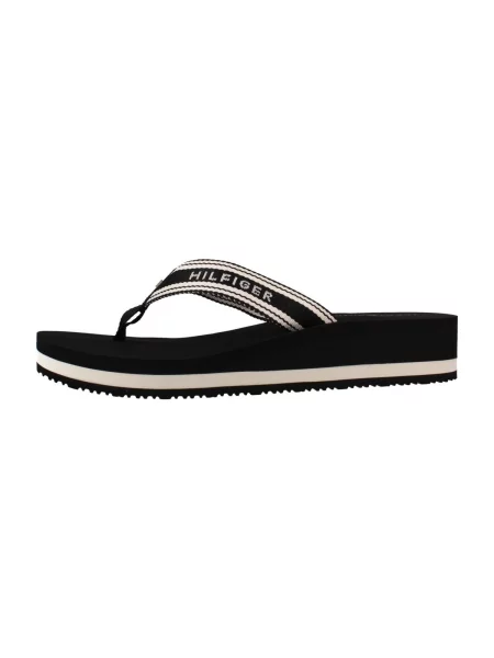 Papuci Tommy Hilfiger cu imagine negru