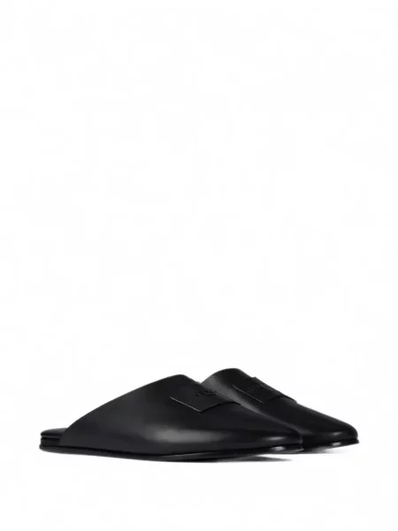 Papuci tip mules Givenchy din piele fără toc negru