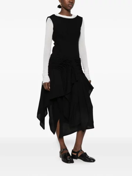 Rochie Yohji Yamamoto cu volane asimetrică negru