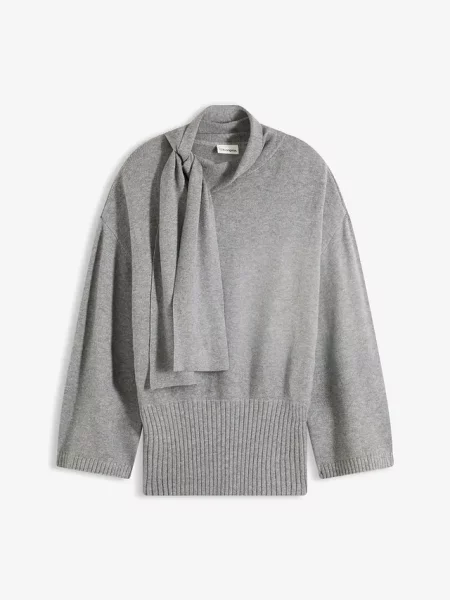 Sweter oversize z miękkiej mieszanki szary