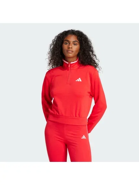 Bluza dresowa Essentials Color Pop French Terry Crop Quarter-Zip