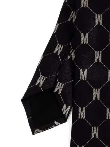 Cravată Moschino de mătase cu imagine negru