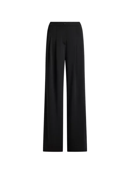 Pantaloni Lauren Ralph Lauren din jerseu negru