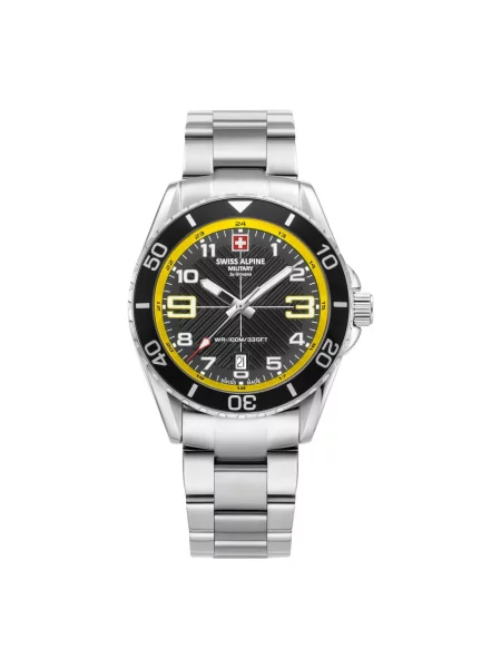 Lniany zegarek Swiss Alpine Military szary