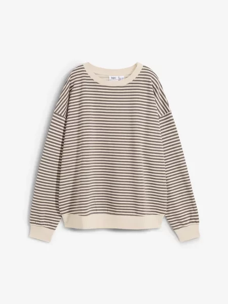 Bluza o luźnym kroju szara