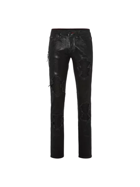 Jeansy Philipp Plein w kamuflażu czarne