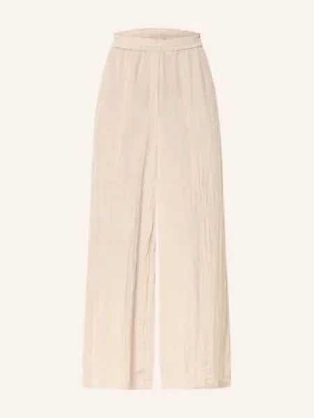 S.Oliver Black Label Spodnie Z Marszczeniami beige czarne