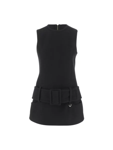 Mała mały sukienka mini Patou wełniana czarna