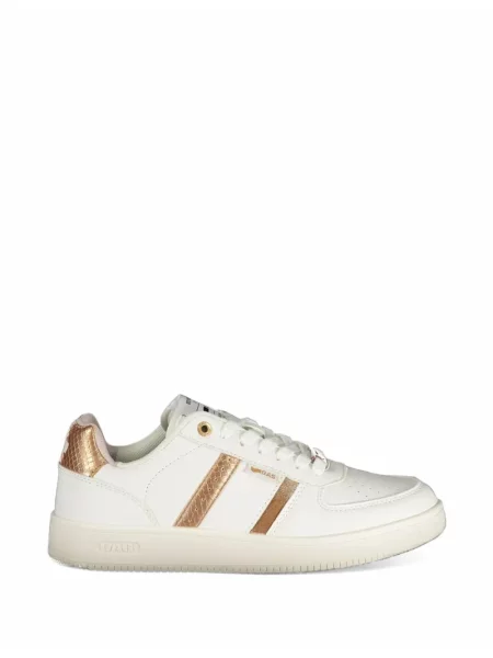 Sneakerși Gas cu model piele de șarpe alb