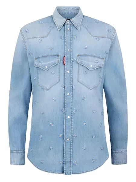 Gulerat tricou polo Dsquared2 albastru