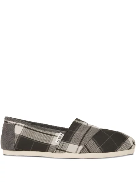 Espadrile Toms în carouri fără toc gri