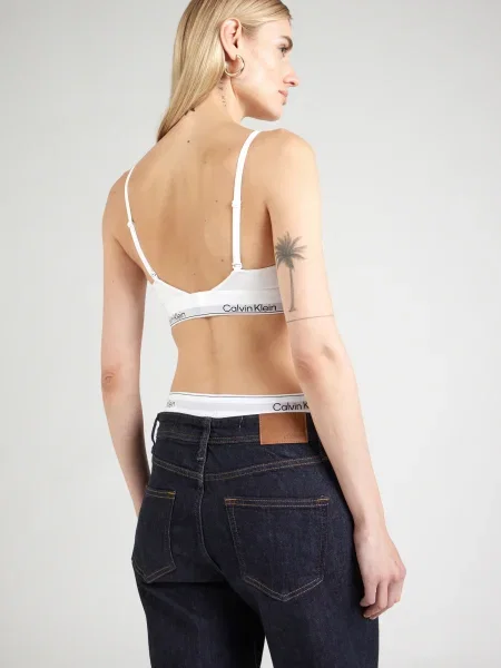 Calvin Klein Underwear Nedrček svetlo siva / črna bela