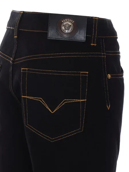 Blugi Versace cu autograf negru