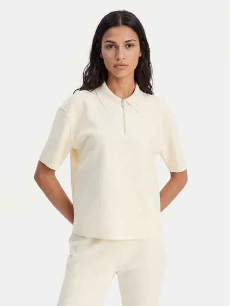 Calvin Klein Тениска с яка и бежов