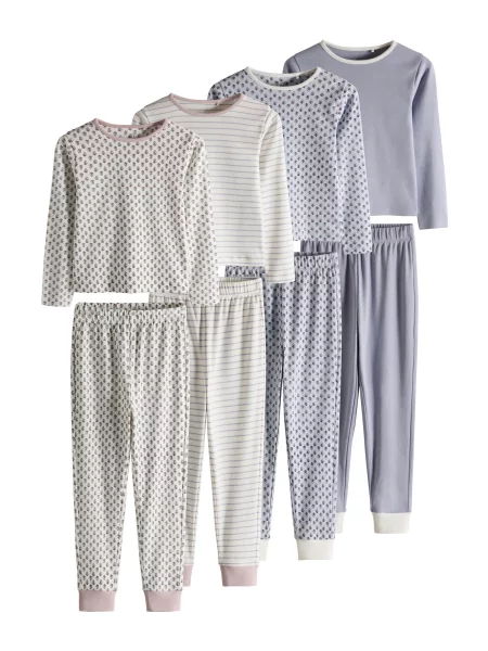 The Set Pijamale / ecru / opal / albastru pastel bej