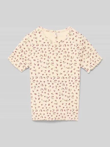 T-shirt w kroju slim fit z mieszanka bawełny Model TRINNY' Only