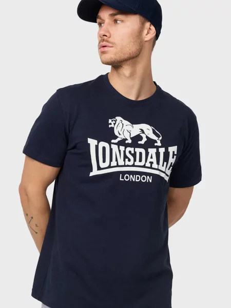 Футболка Lonsdale з автографом синя