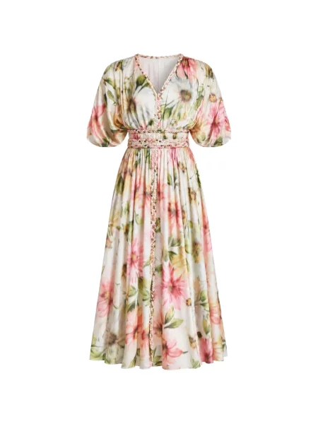 Rochie Guess cu model floral cu imagine alb