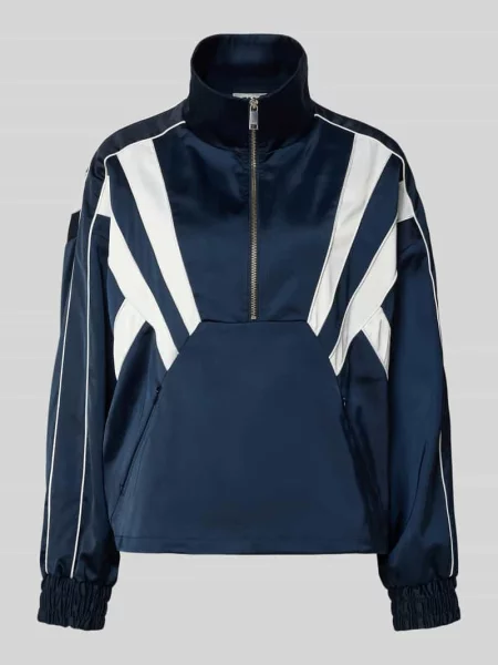 Gestuz Sweter Typu Troyer Gzbicca blau granatowy