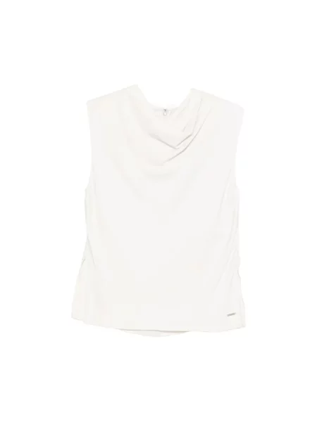 Kołnierz typu komin top Calvin Klein bez rękawów biały