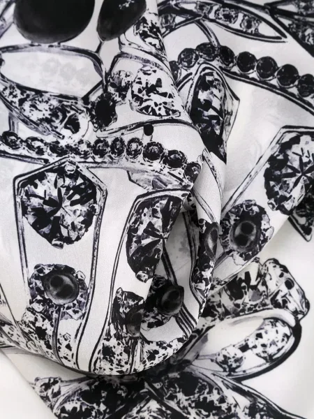 Fular Givenchy cu imagine alb
