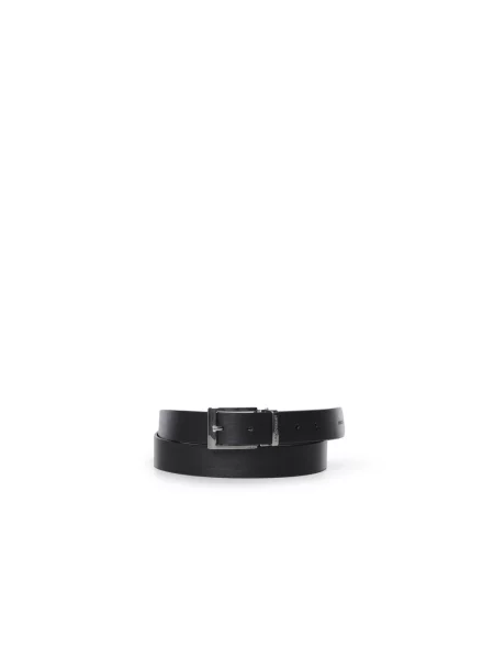 Emporio Armani pasek skórzany czarny