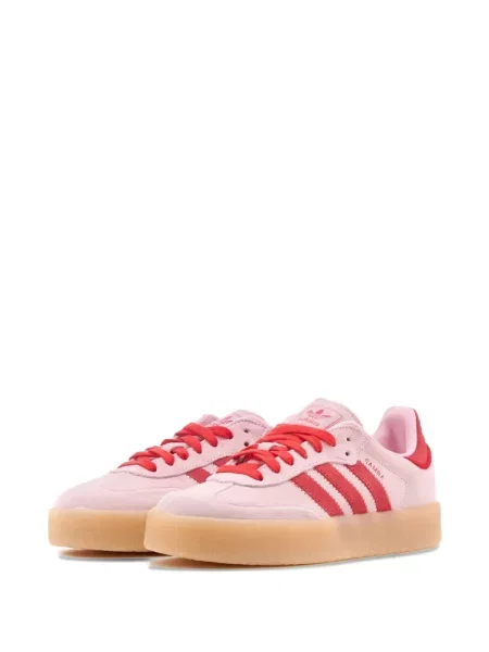 Sneakerși Adidas Samba din piele de căprioară roșu