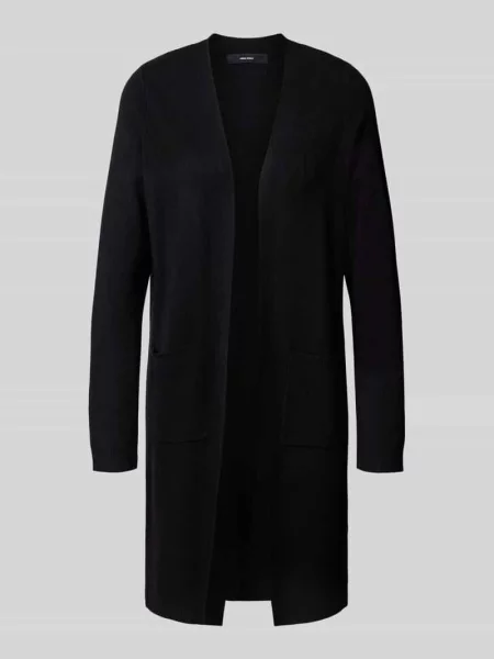 Kardigan długi z mieszanki model ‘SABA’ Vero Moda czarny