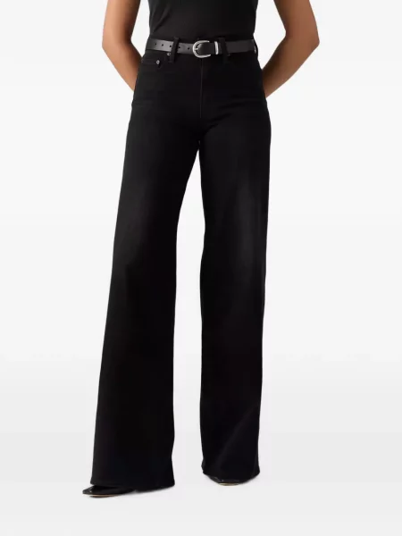 Blugi cu picior larg Levi's® cu talie înaltă negru