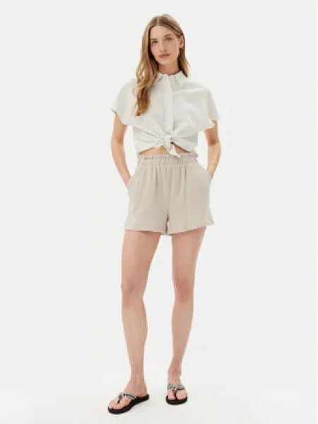 Vero Moda Šortky z materiálu Natali Baggy Fit béžová