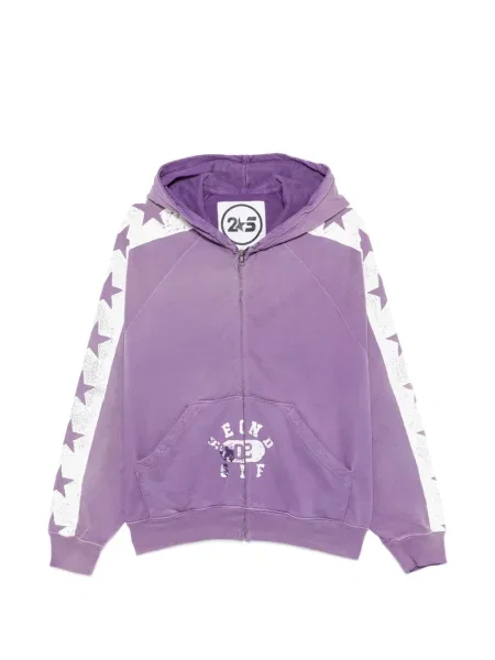 Hanorac cu glugă Secnd Slf cu imagine violet
