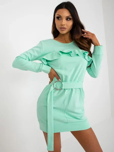 Rochie mini Fashionhunters de costum turcoaz