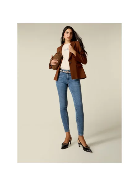 Skinny jeansy skinny Oltre niebieskie