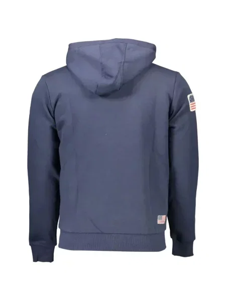 Majica s kapuljačom Us Polo Assn s vezom plava