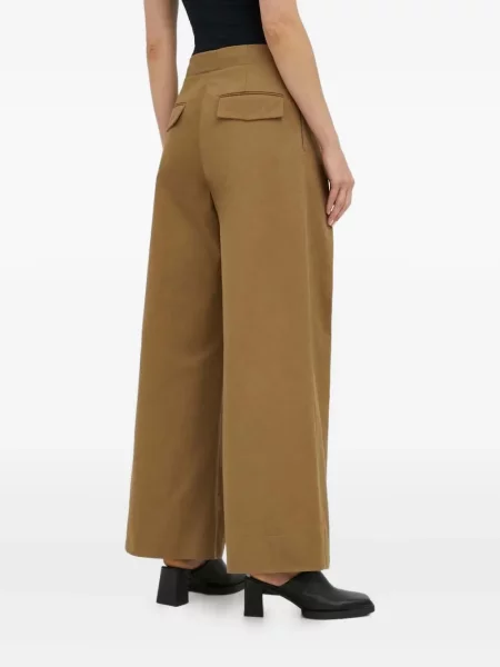 Pantaloni Lovechild plisate maro