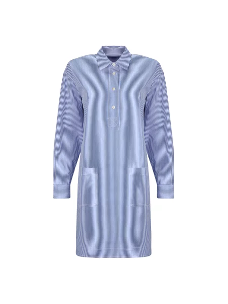 Rochie tip cămașă Lauren Ralph Lauren albastru