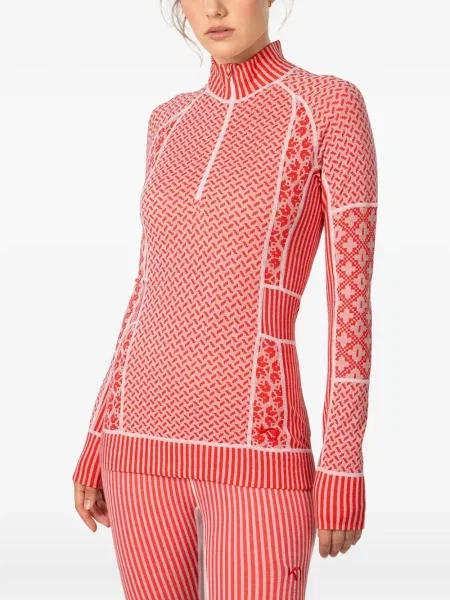 Lenjerie de corp termoactivă Kari Traa cu imprimeu geometric roșu