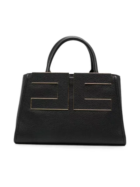 Torebka Elisabetta Franchi skórzana czarna
