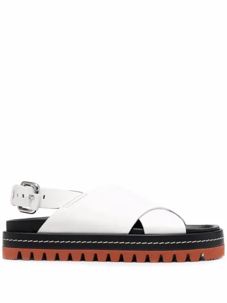 Sandale Plan C cu platformă alb