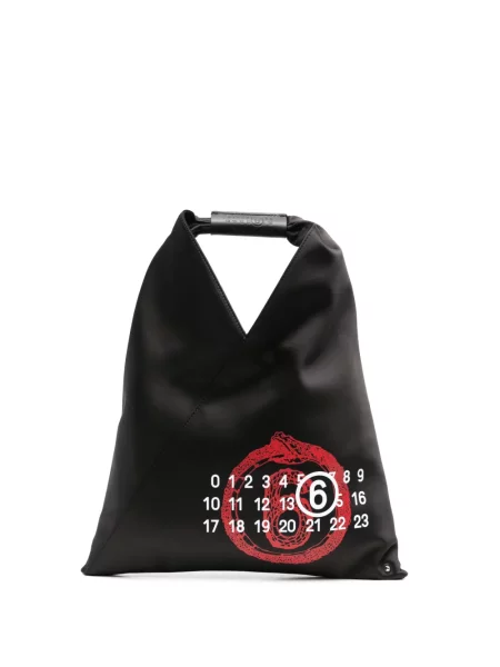 Mała torebka Mm6 Maison Margiela w wężowy wzór czarna